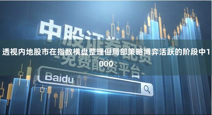 透视内地股市在指数横盘整理但局部策略博弈活跃的阶段中1000